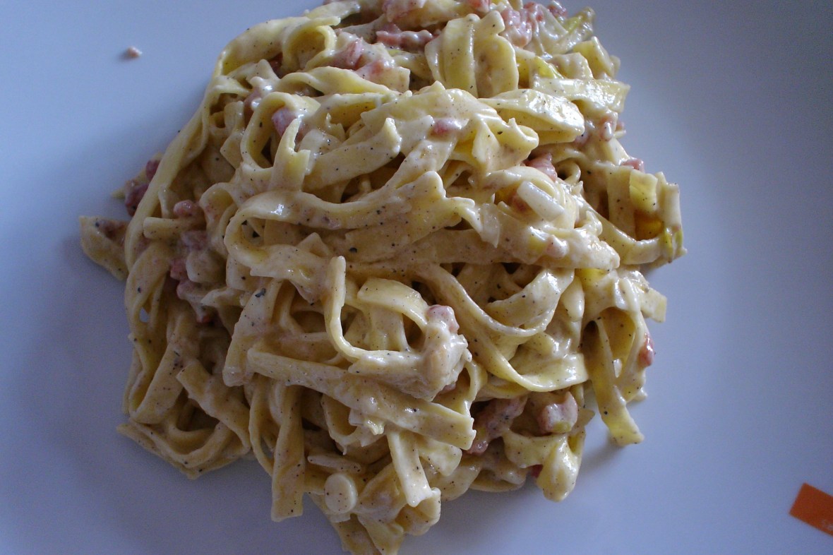 tallarines a la carbonara