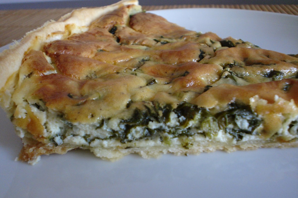 quiche de espinacas y feta