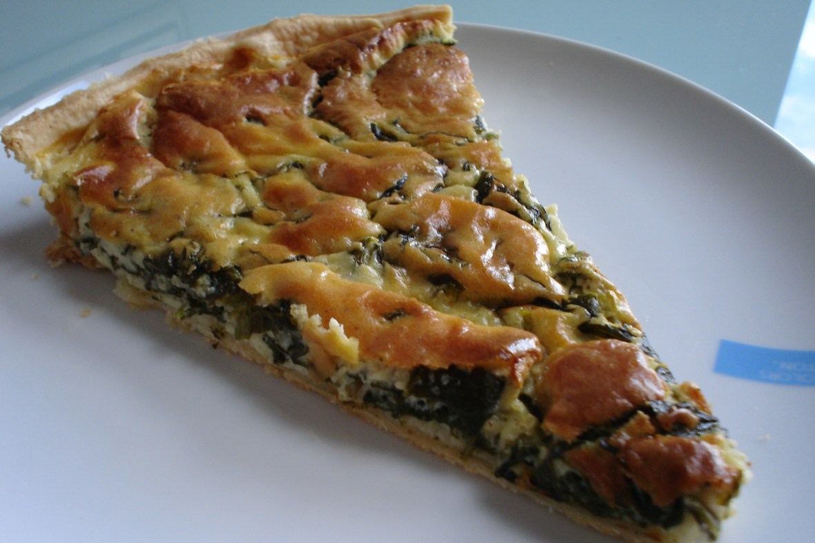 quiche de espinacas y feta