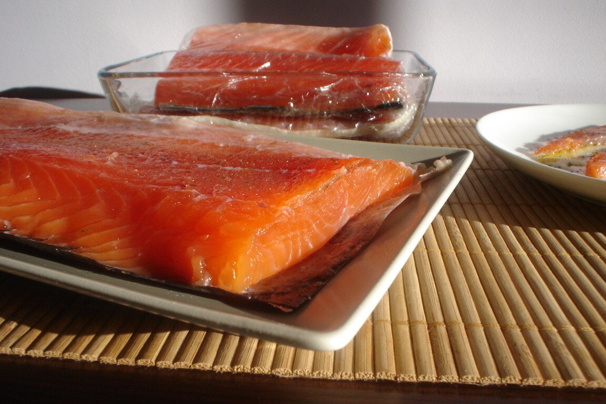 salmón marinado