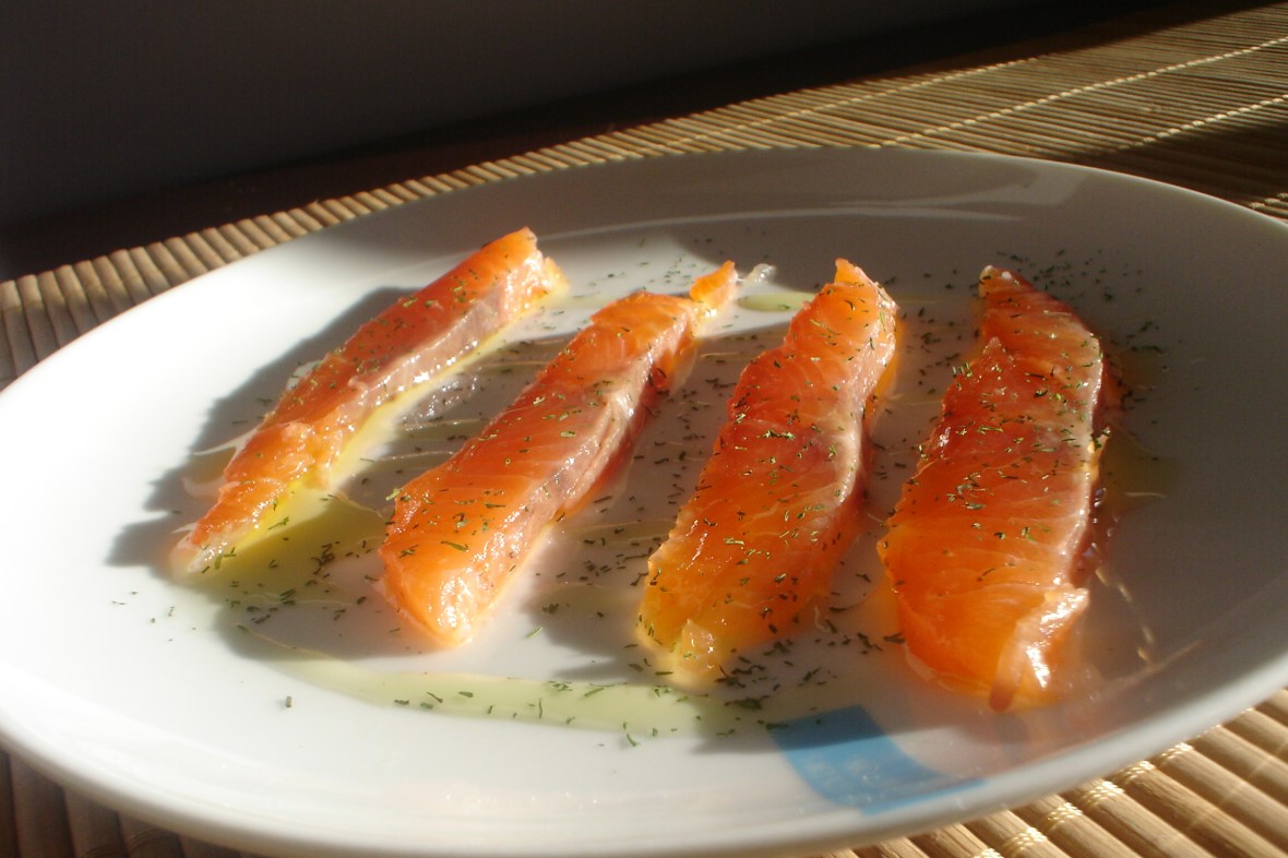 salmón marinado